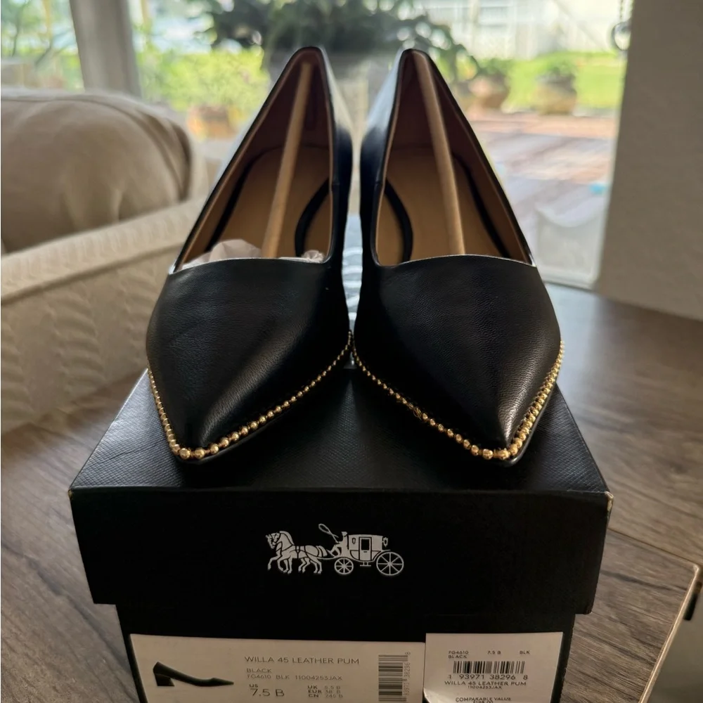 Coach Willa 45 Leather Pumps - Picture 2 of 6